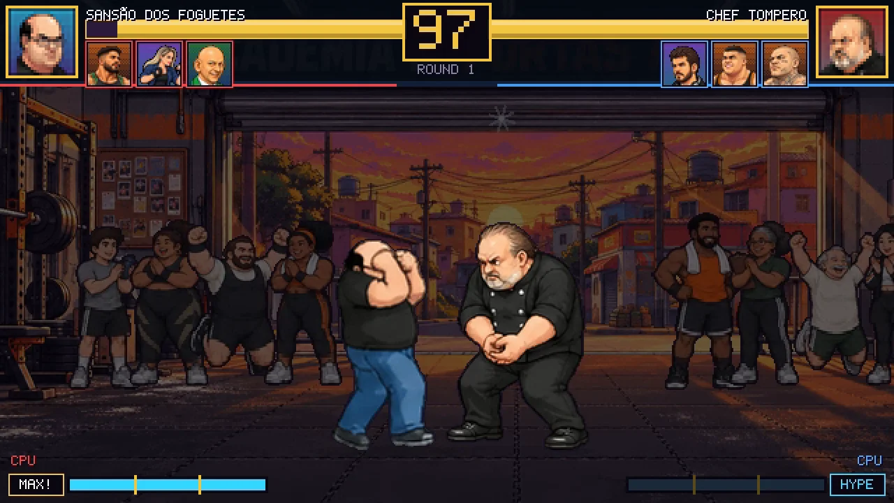 Luta 4 contra 4 no modo Arcade